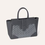 Goyard Saigon Tote Grey Goyardine Canvas Palladium Hardware - Image 3